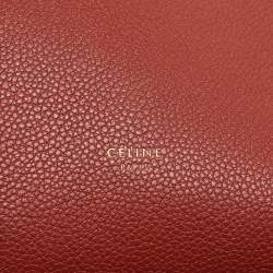 Celine Dark Claycourt Leather Small Sangle Hobo