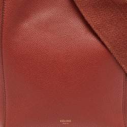 Celine Dark Claycourt Leather Small Sangle Hobo