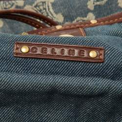 Celine Blue/Brown Macadam Denim and Leather Bittersweet Hobo