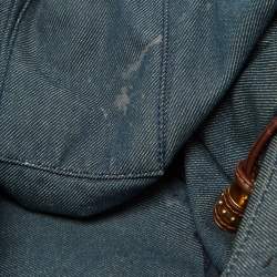 Celine Blue/Brown Macadam Denim and Leather Bittersweet Hobo