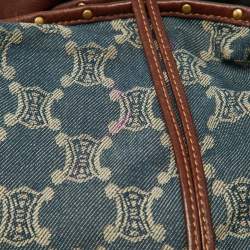 Celine Blue/Brown Macadam Denim and Leather Bittersweet Hobo