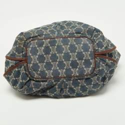 Celine Blue/Brown Macadam Denim and Leather Bittersweet Hobo