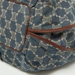 Celine Blue/Brown Macadam Denim and Leather Bittersweet Hobo