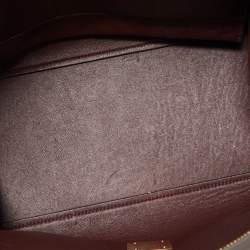 Pre Owned Celine Two Tone Grey Croc Embossed Leather and Suede Medium Trapeze Top Handle Bag