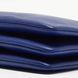 Pre Owned Celine Navy Blue Leather Trio Crossbody Bag