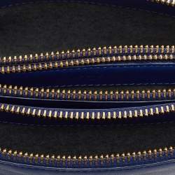 Pre Owned Celine Navy Blue Leather Trio Crossbody Bag