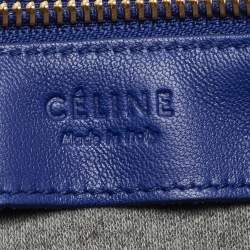 Pre Owned Celine Navy Blue Leather Trio Crossbody Bag