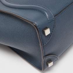 مملوكة مسبقًا Celine Teal Blue Leather Micro Luggage Tote