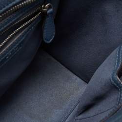 مملوكة مسبقًا Celine Teal Blue Leather Micro Luggage Tote