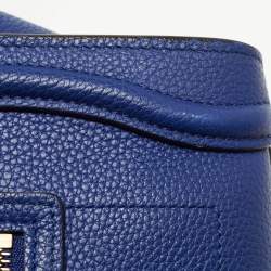 Pre Owned Celine Blue Grain Leather Nano Luggage Tote