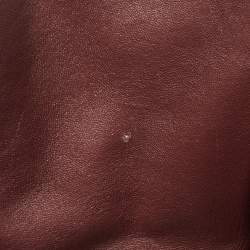 Pre Owned Celine Dark Red Leather and Suede Medium Trapeze Top Handle Bag