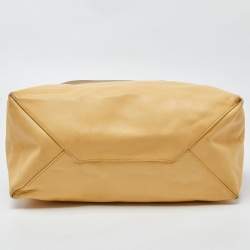 Pre Owned Celine Beige/Yellow Leather Vertical Cabas Tote