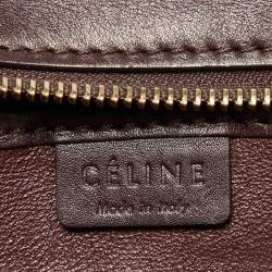 Pre Owned Celine Tri Color Leather Nano Luggage Tote