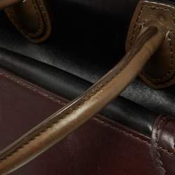 Pre Owned Celine Tri Color Leather Nano Luggage Tote