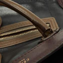 Pre Owned Celine Tri Color Leather Nano Luggage Tote