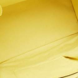 Pre Owned Celine Yellow Leather Mini Luggage Tote