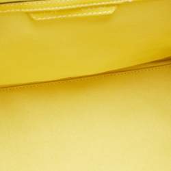 Pre Owned Celine Yellow Leather Mini Luggage Tote