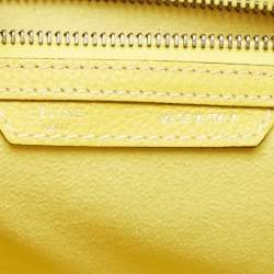 Pre Owned Celine Yellow Leather Mini Luggage Tote