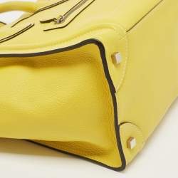Pre Owned Celine Yellow Leather Mini Luggage Tote