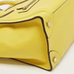 Celine Yellow Leather Mini Luggage Tote