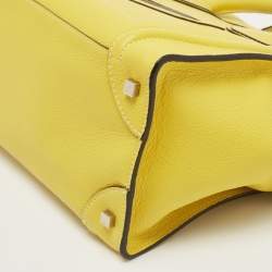 Celine Yellow Leather Mini Luggage Tote