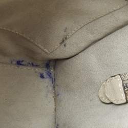 Pre Owned Celine Khaki Beige Leather Nano Luggage Tote