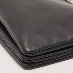 Pre Owned Celine Black Leather Small Trio Crossbody Bag