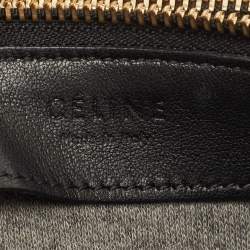Pre Owned Celine Black Leather Small Trio Crossbody Bag