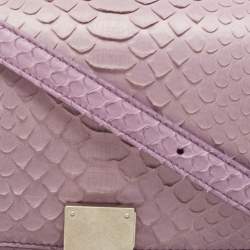 Pre Owned Celine Lilac Python Medium Classic Box Bag