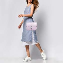 Pre Owned Celine Lilac Python Medium Classic Box Bag