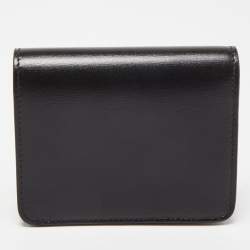 مملوكة مسبقًا Celine Black Leather Triomphe Card Case