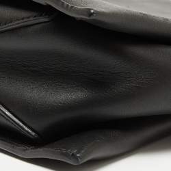 Celine Black Leather Trifold Chain Clutch