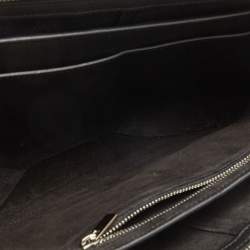 Celine Black Leather Trifold Chain Clutch