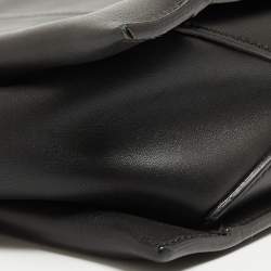 Celine Black Leather Trifold Chain Clutch