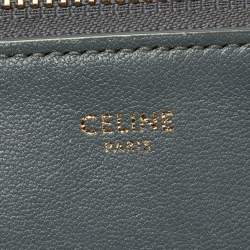 Pre Owned Celine Grey Leather Small Trio Crossbody Bag