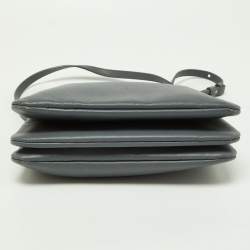 Pre Owned Celine Grey Leather Small Trio Crossbody Bag