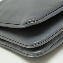 Pre Owned Celine Grey Leather Small Trio Crossbody Bag