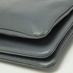 Pre Owned Celine Grey Leather Small Trio Crossbody Bag