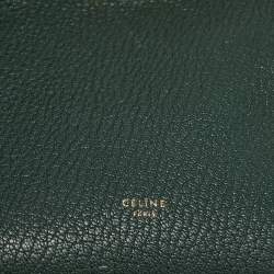 Pre Owned Celine Green Leather Mini Belt Top Handle Bag
