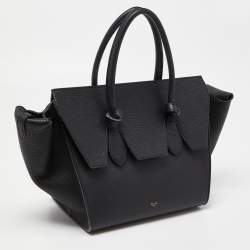 Pre Owned Celine Black Leather Mini Tie Tote
