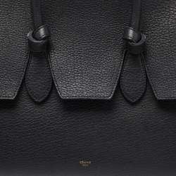 Pre Owned Celine Black Leather Mini Tie Tote
