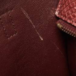 مملوكة مسبقًا Celine Dark Burgundy Python Nano Luggage Tote