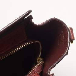 مملوكة مسبقًا Celine Dark Burgundy Python Nano Luggage Tote