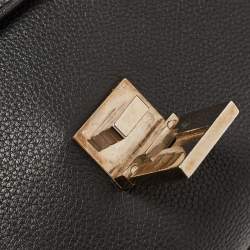 Pre Owned Celine Black Leather and Suede Large Trapeze Top Handle Bag