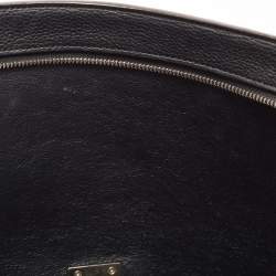 Pre Owned Celine Black Leather and Suede Large Trapeze Top Handle Bag