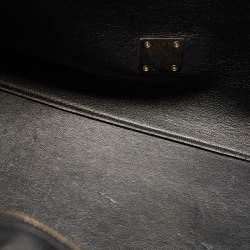 Pre Owned Celine Black Leather and Suede Large Trapeze Top Handle Bag