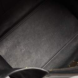Pre Owned Celine Black Leather and Suede Large Trapeze Top Handle Bag