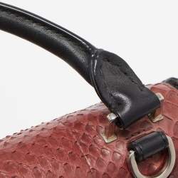 مملوكة مسبقًا Celine Tricolor Python and Leather Medium Trapeze Top Handle Bag