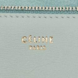 Pre Owned Celine Light Blue Leather Blade Flap Shoulder Bag