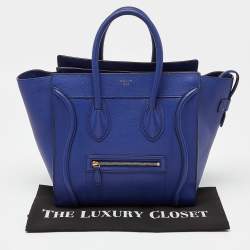 Pre Owned حقيبة يد توتس سيلين ميني لاغيديغ جلد أزرق كحلي